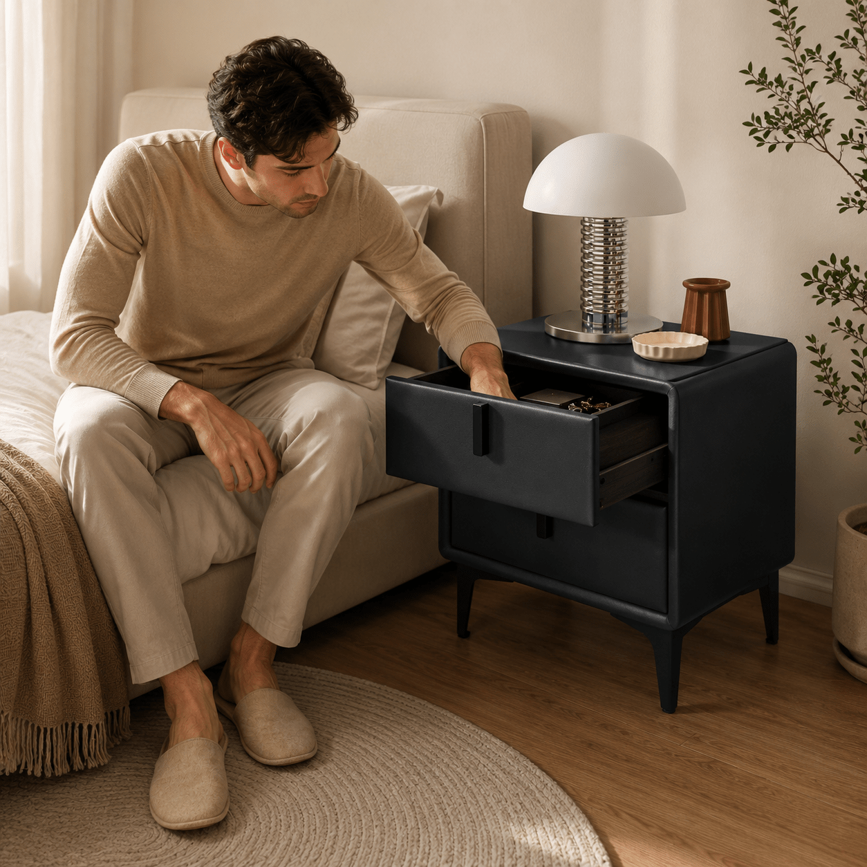 Nora Solid Wood Nightstand, product view 9 by WinSpaces